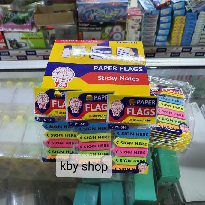 

POST IT SIGN HERE STICKER LABEL 125PC WARNA WARNI