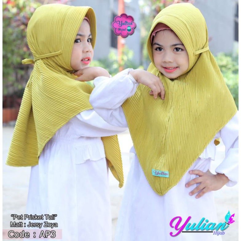 HIJAB INSTAN ANAK PAD PLISKET TALI (AP3) ORI YULIAN