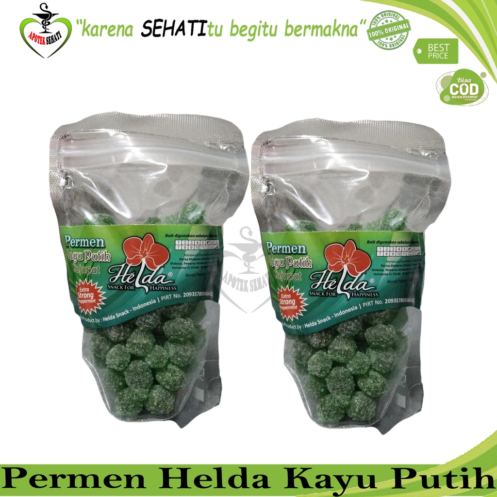 Permen Kayu Putih Helda Botol Plastik Eucalyptus Candy Herbal