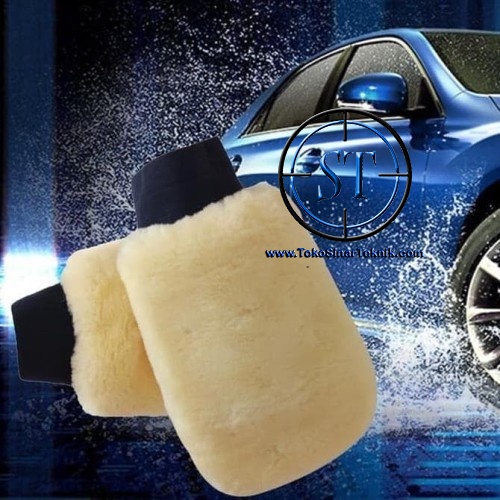 Sarung Tangan Kain Lap Bulu Halus Cuci Mobil Motor Tebal Lambs Wool Microfiber Wash Polish Poles Cleaning Cost