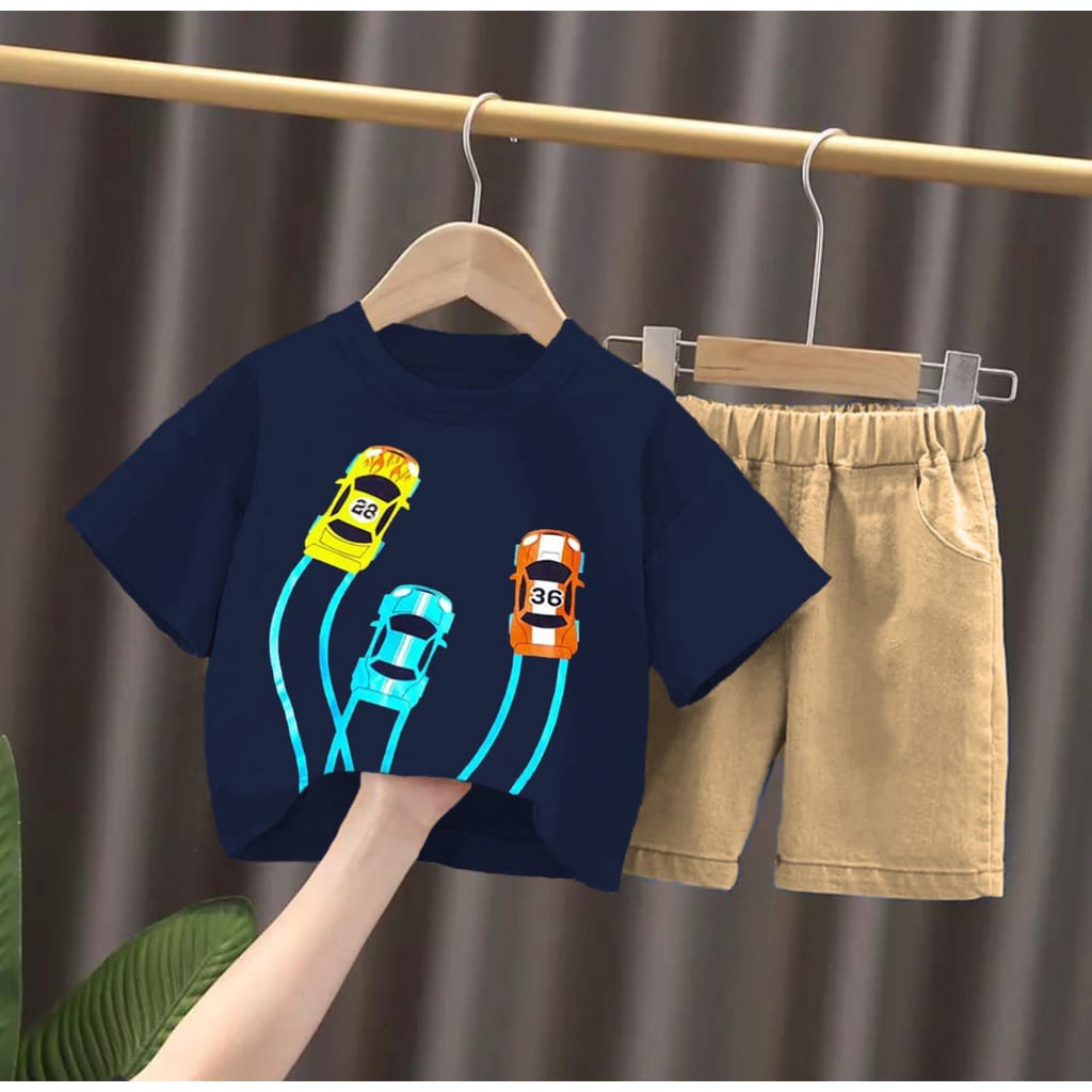 SETELAN BAJU PAKAIAN ANAK LAKI LAKI DA PEREMPUAN TERKINI DAN TERLARIS SETELAN SMILE KANTONG  1-5 TAHUN