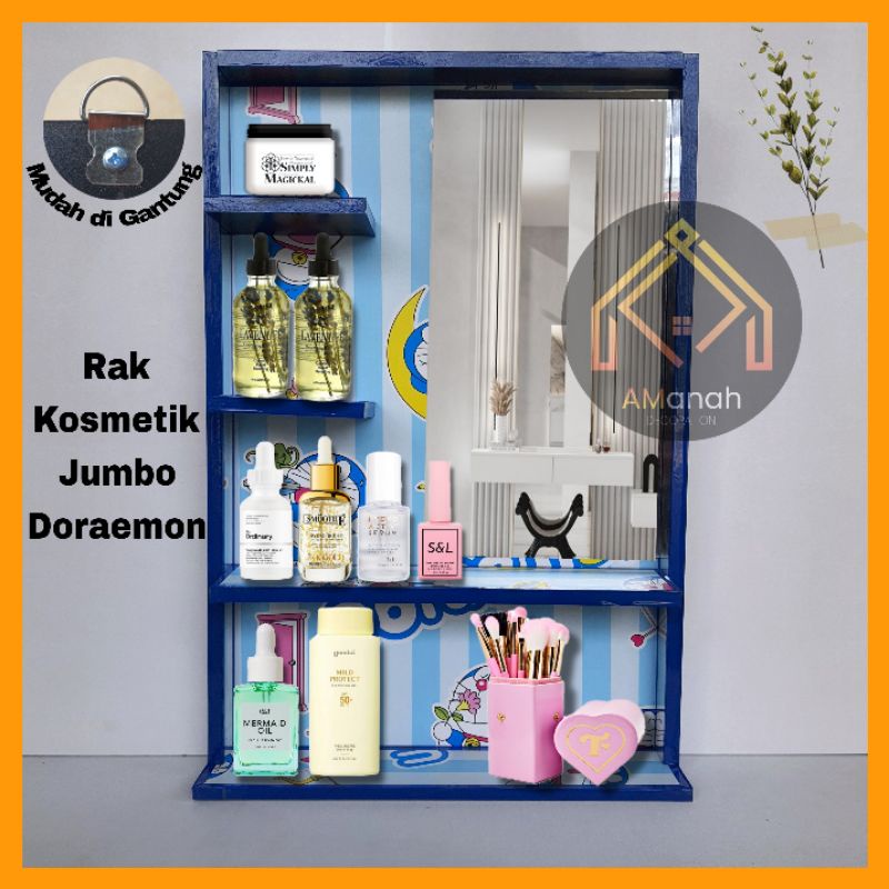 [COD] RAK KOSMETIK GANTUNG JUMBO - RAK KOSMETIK KAYU KOKOH DAN KUAT - RAK ALAT MAKE UP