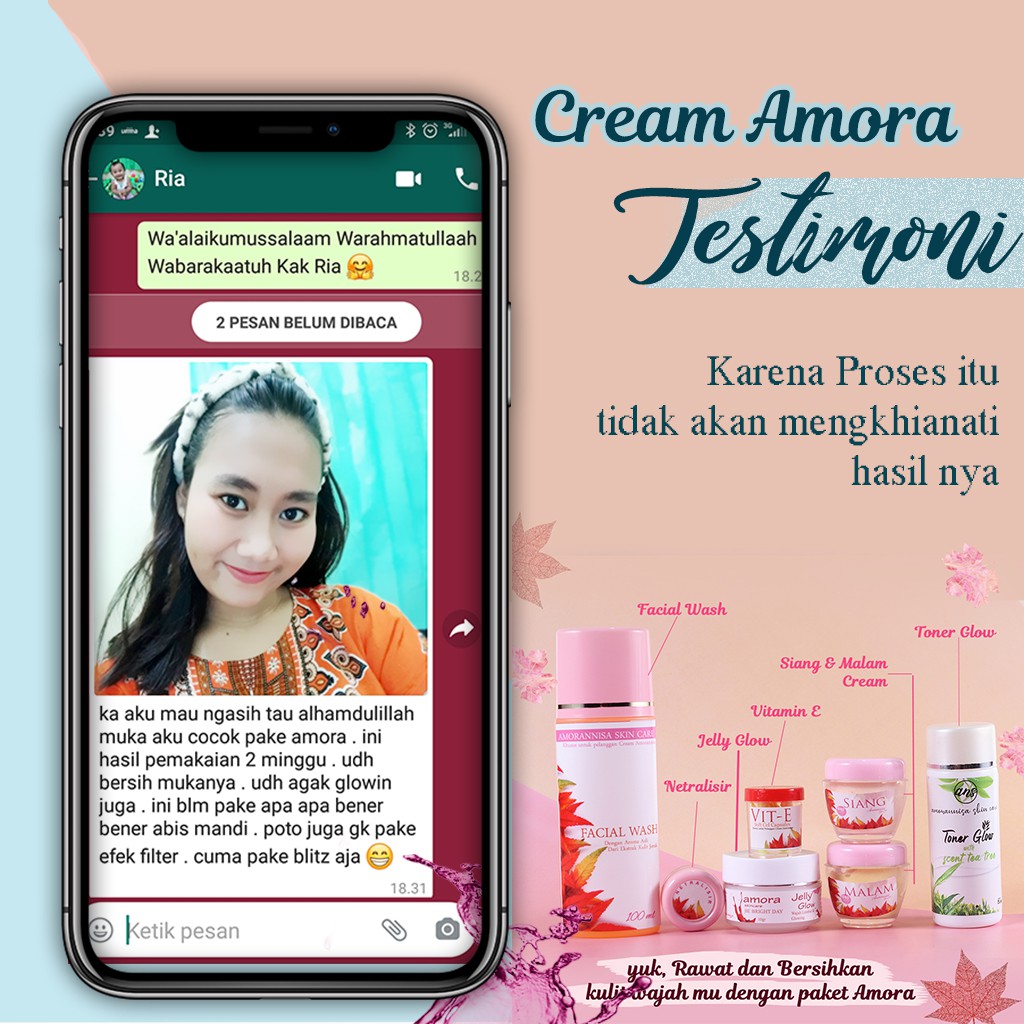 Amora Skincare Paket Pemutih Wajah Glowing Acne Kusam ASC-1