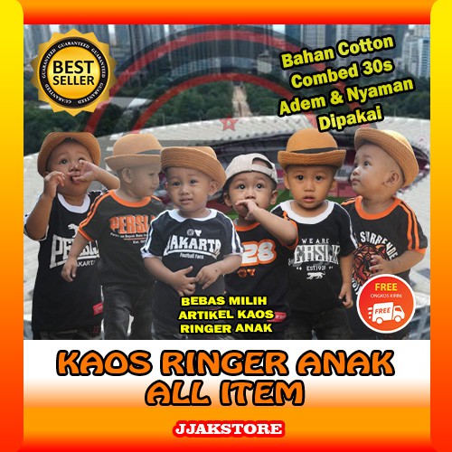 Kaos Ringer Anak Persija Jakarta Ringer Combed 30s Ringertee Tshirt Jakartans