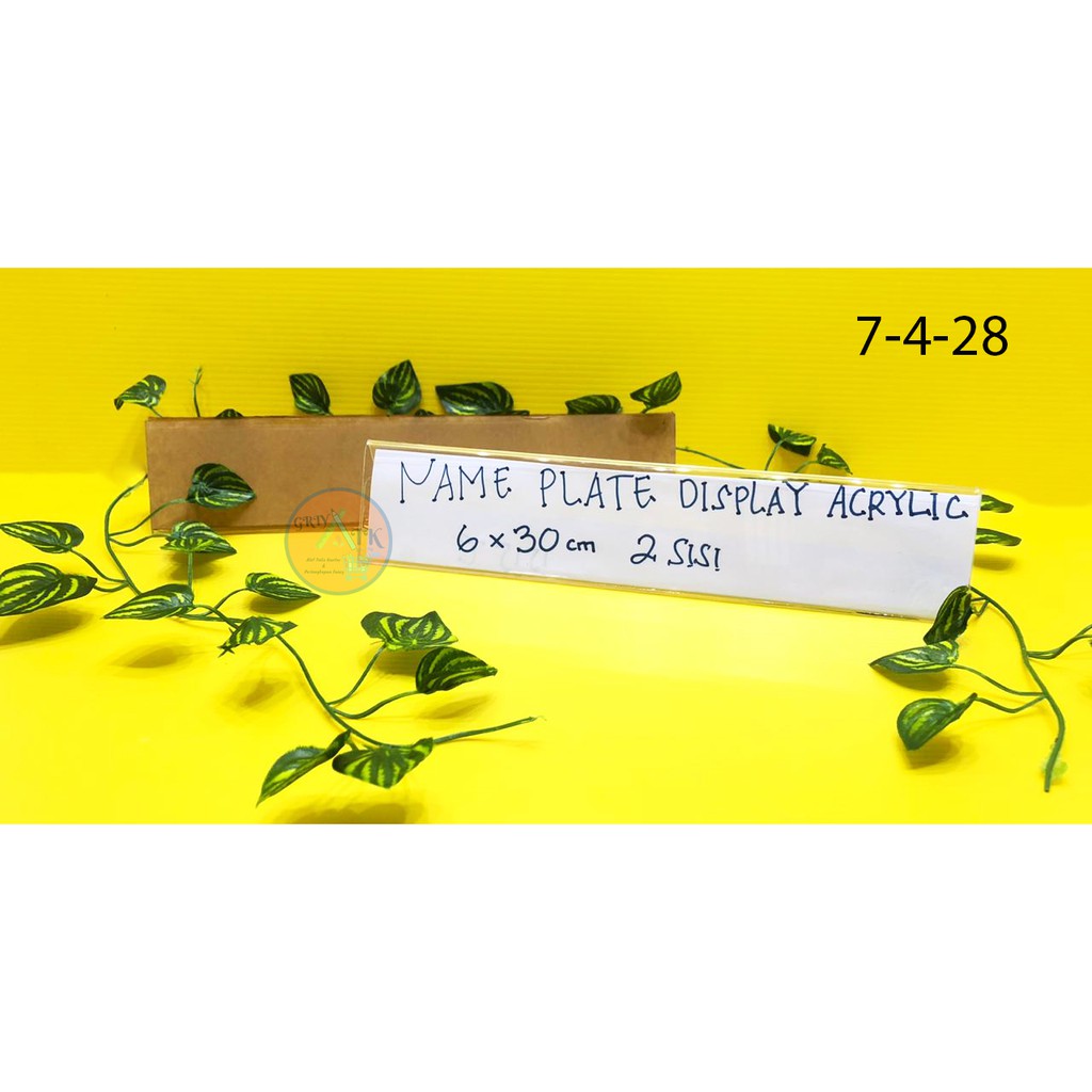 

Tent Card Acrylic Kartu Nama Name Plate Tent Holder Akrilik 6 x 30 Model 2 Sisi