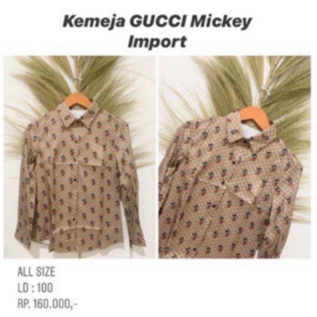 Kemeja Gucci Mickey Import