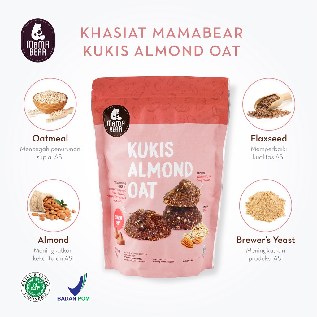 MamaBear Kukis Almond Oat 150gr