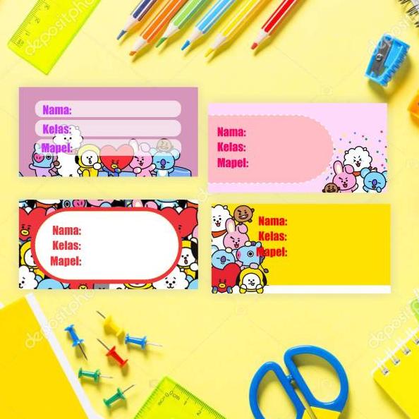 

Terlaris GIDZK Label stiker nama 50pcs V69 Grosir