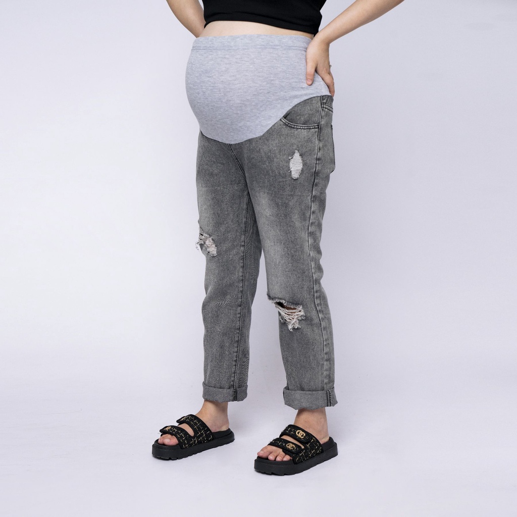 VIERLIN - Jeans 2808 - maternity jeans sobek / jeans hamil