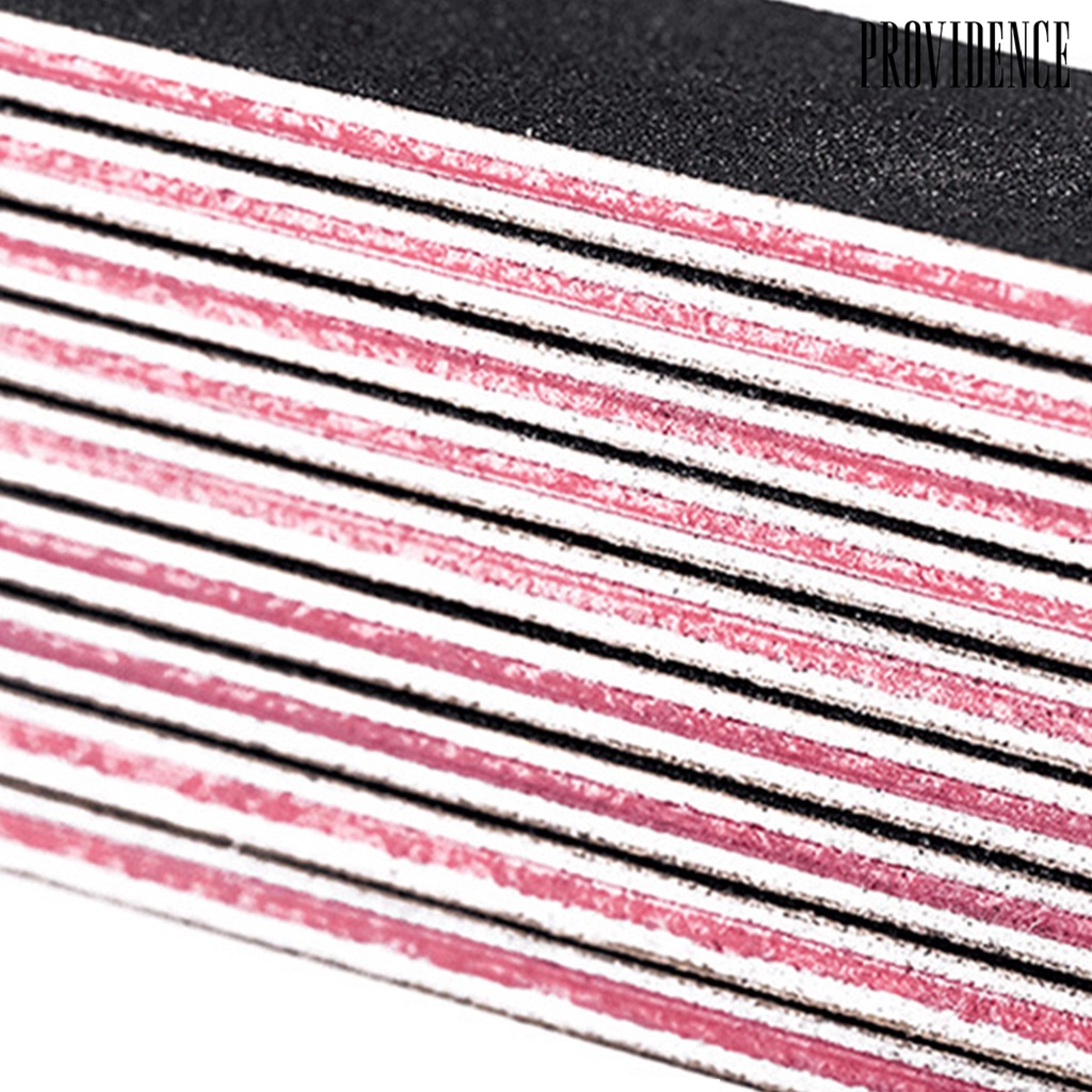 Providence 10Pcs Emery Board Large Area Wide Application Sandpaper Black Sand Red Heart Nail File for Salon