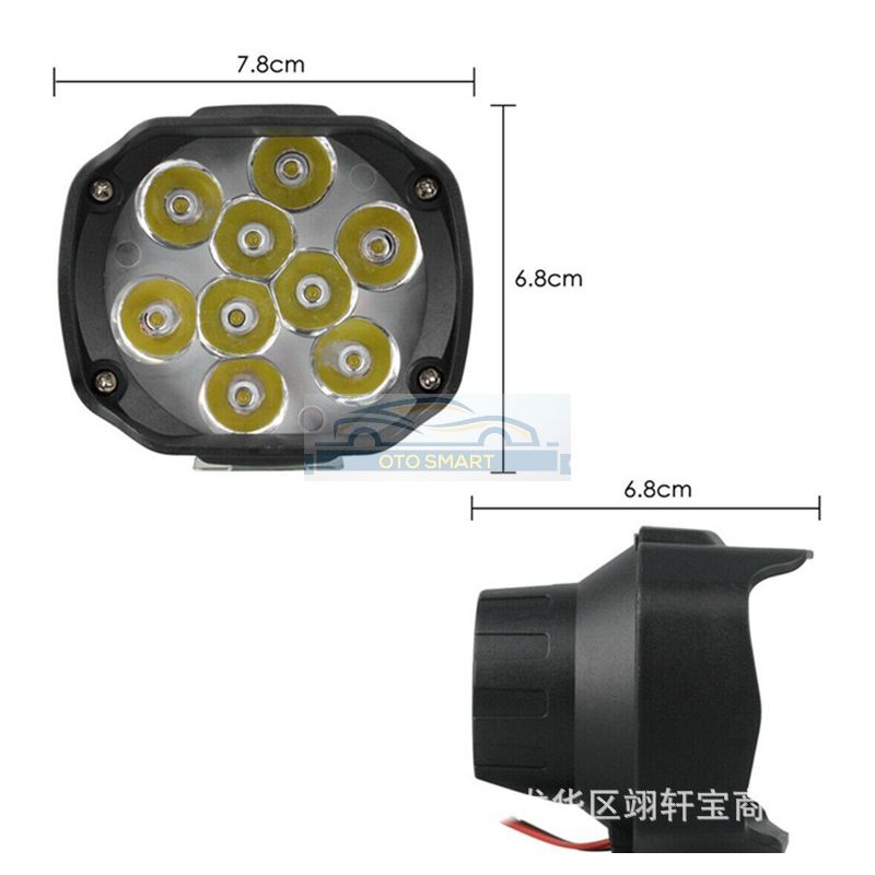 Lampu Tembak Sorot LED Motor Work Light Cree 6 Mata 6LED/Cree 9 Mata 9 LED 12V