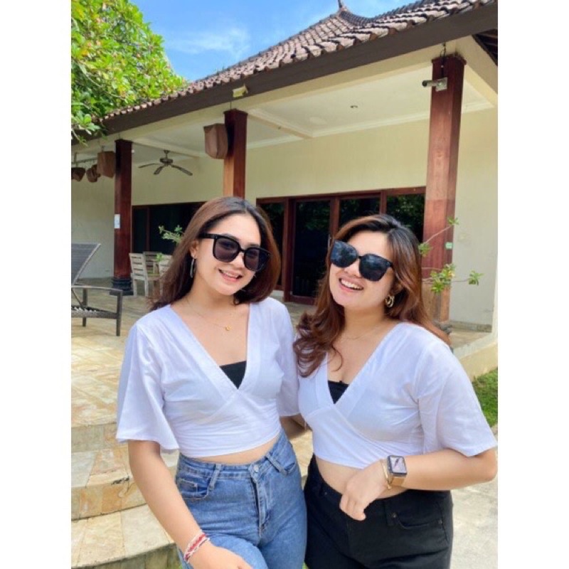 Laura Crop Top Lonceng Basic