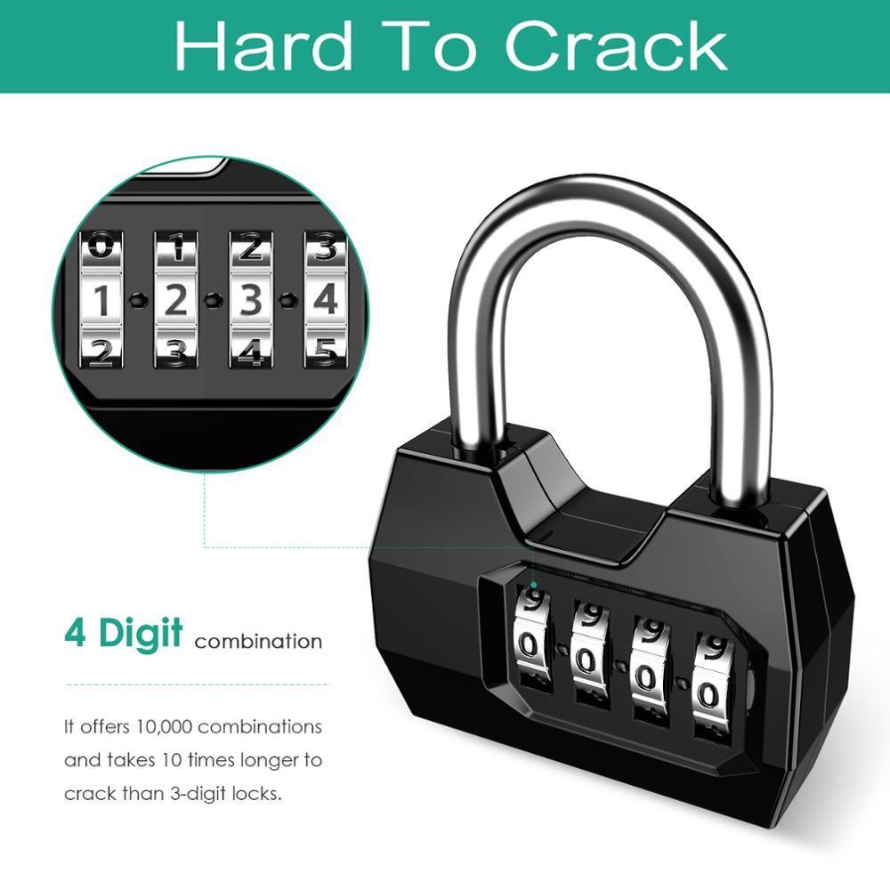 Chookyy Safely Code Lock Gembok Kunci Pintu Lemari Weatherproof Luggage Lock Vault Combination Padlock