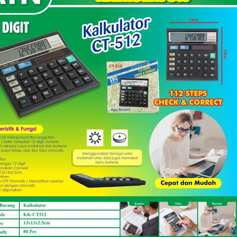 

Best! Kalkulator Calculator Model Citizen CT512 CT 512 12 Digit 팝