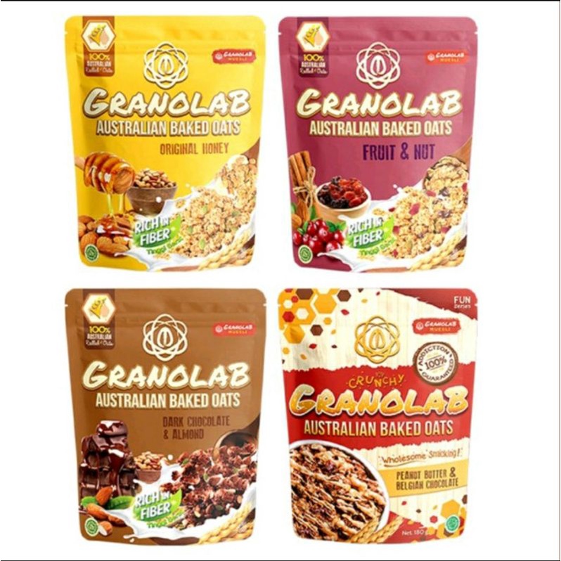 

GRANOLAB MUESLI Paket Sereal Diet Granola GRANOLAB 210Gr