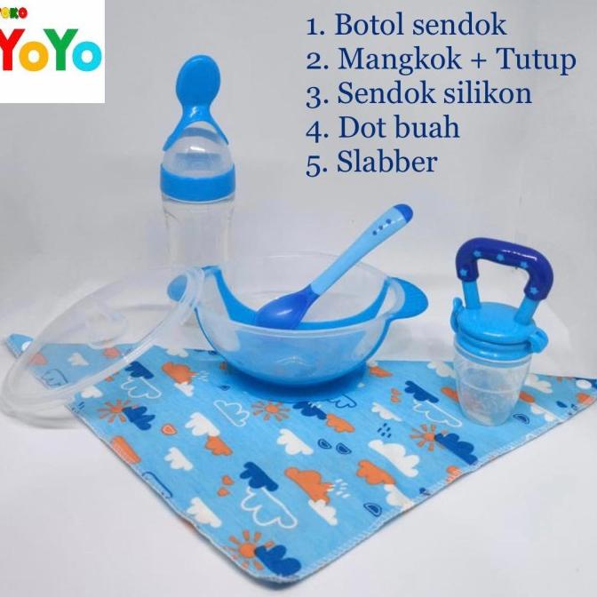 Perlengkapan Makan Bayi / Peralatan Makan Bayi Set / Alat Makan Bayi