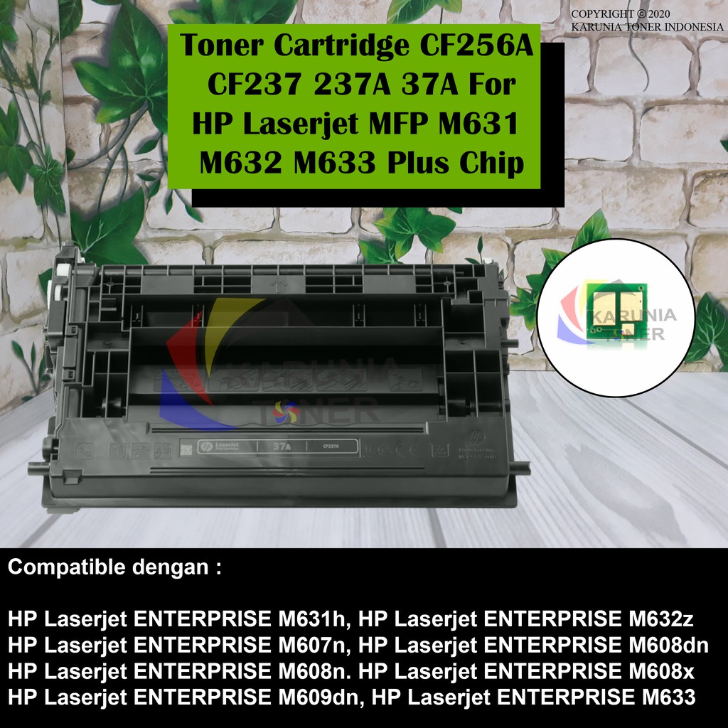 Cartridge Compatible Printer HP Laserjet CF237 CF237 237A 237 37A MFP M631h M632z M607n M608dn Chip