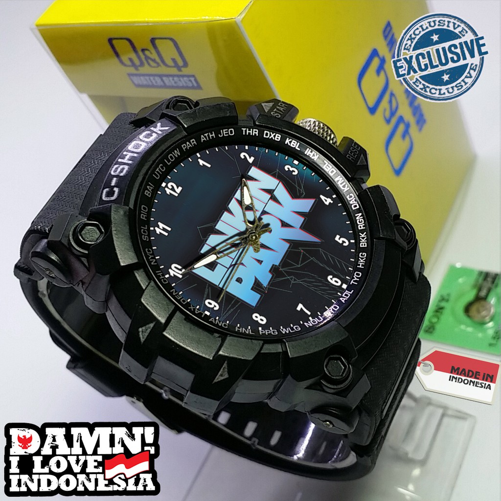 (EXCLUSIVE ) JAM TANGAN LINKIN PARK WATER RESIST FREE BOX DAN BATREI - NO.3