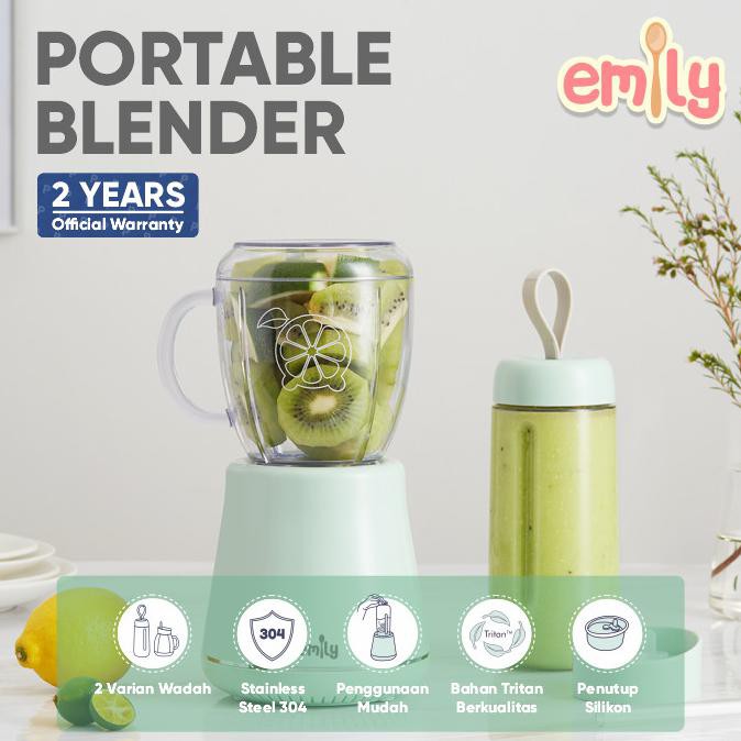 Emily Portable Blender With Bottle & Mug / Blender Dengan Botol & Mug - Promo 