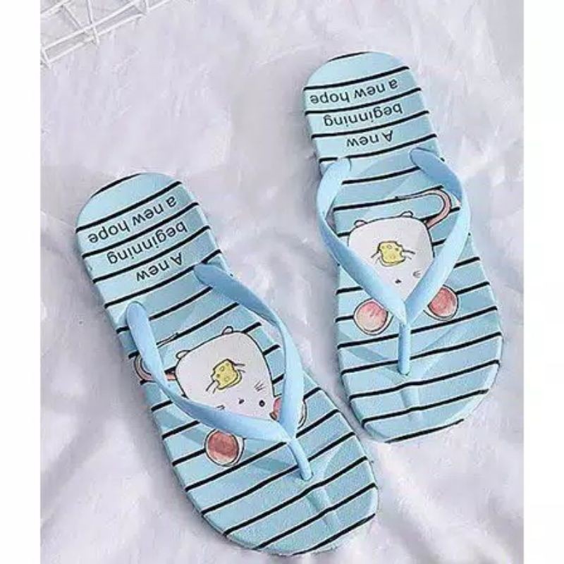 SANDAL JEPIT WANITA MOTIF MOUSE SALUR