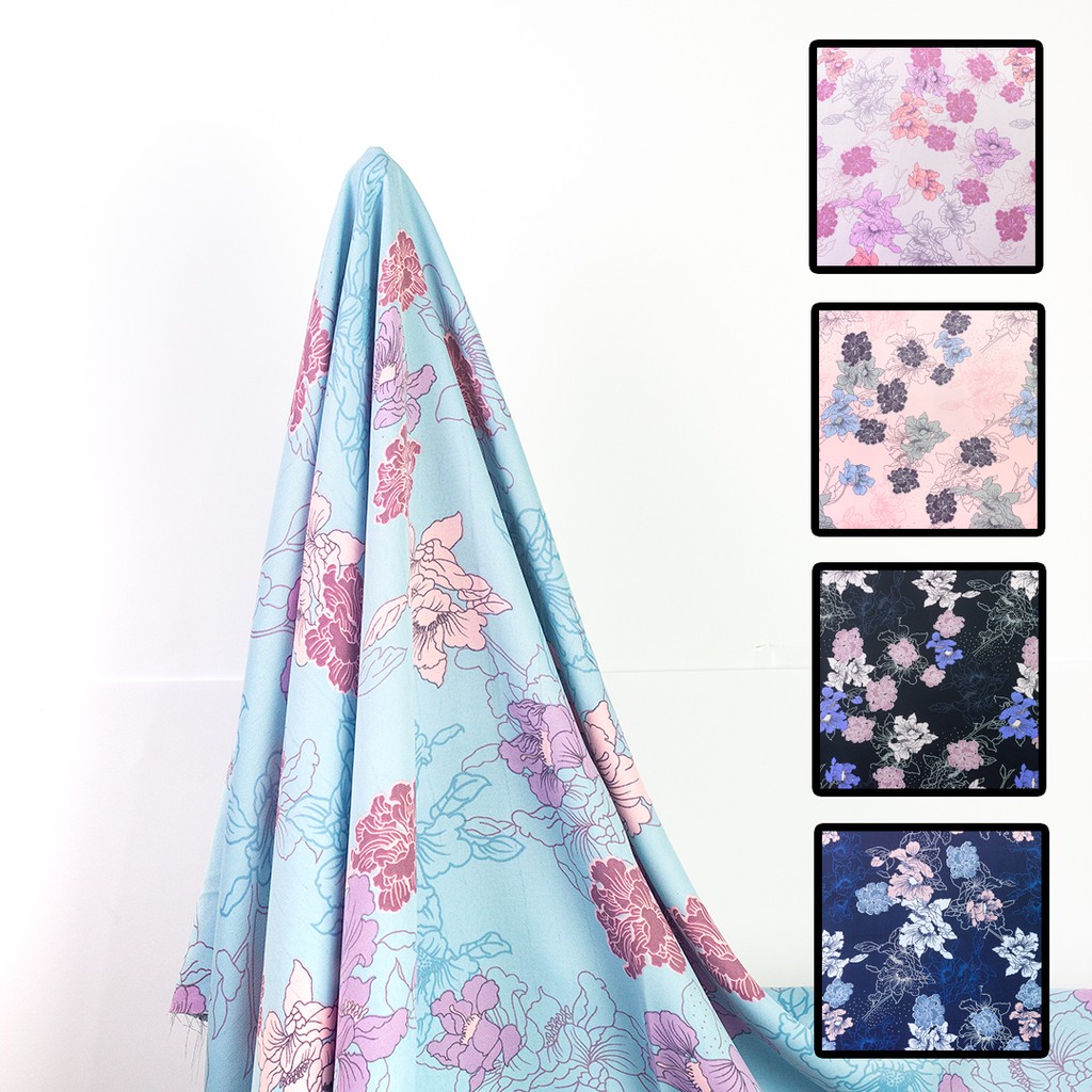 KAIN MAXMARA HERMES MOTIF BUNGA / MAXMARA BUNGA / KAIN MAXMARA PER METER