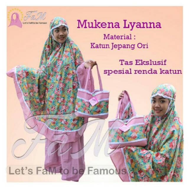 MUKENA LYANNA JUMBO ORI KATUN JEPANG💯