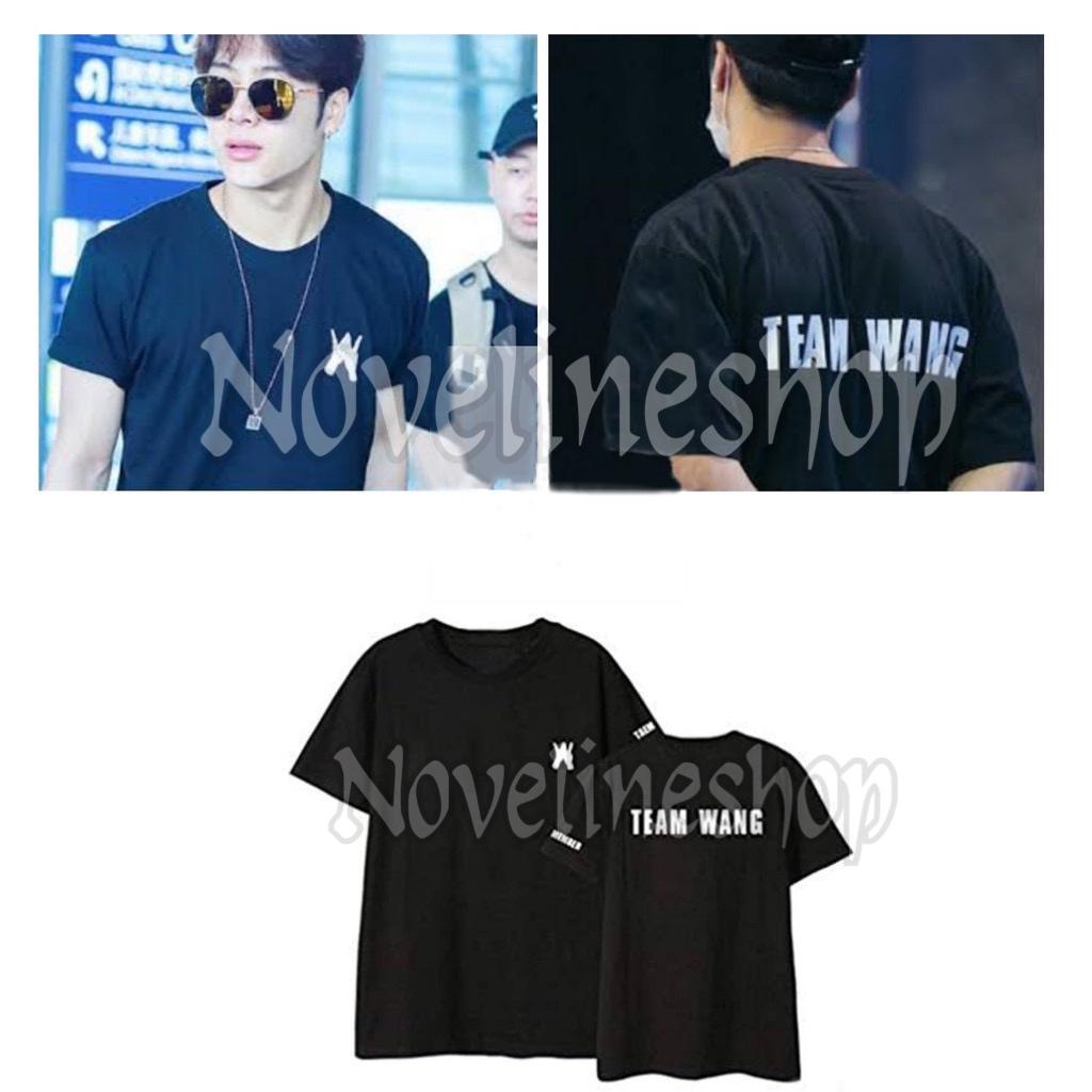 BAJU ATASAN WANITA / PRIA KAOS KPOP IDOL BOYBAND GOT7 JACKSON AIRPORT OUTFIT TEAM WANG COTTON COMBED