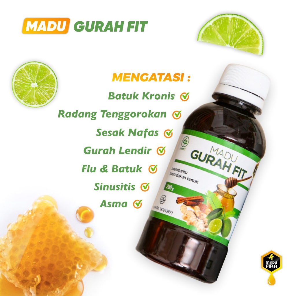 Madu GURAH FIT Asli Obat Herbal Batuk Sesak Nafas dan Sinusitis - Madu Gurahfit-1