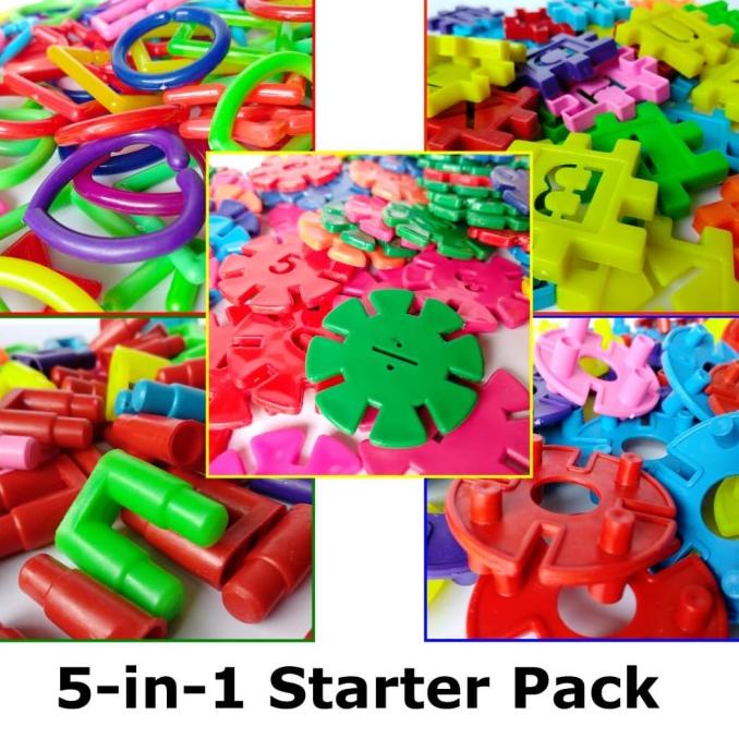 Starter Pack Bombik Tazos Kompor Geometri Kubus Roket mainan edukatif