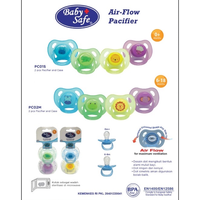 BOSU383 BABY SAFE EMPENG PACIFIER EMPENG BAYI ISI 2