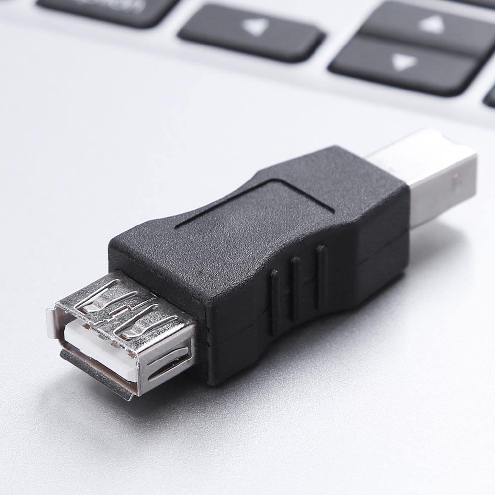 Portable USB Adapter USB 2.0 A Female to B Male Connector AF to BM Converter For Printer Computer