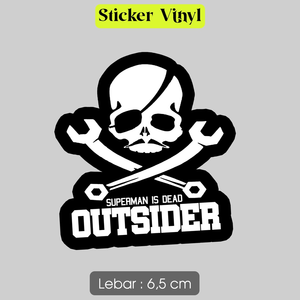 

Stiker Superman is Dead Outsider Sticker Vinyl Satuan Bahan Anti Air