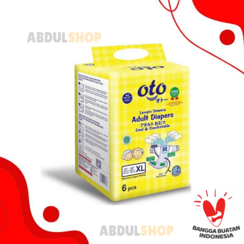 OTO ADULT DIAPERS / POPOK LAMPIN DEWASA PEREKAT XL - 6