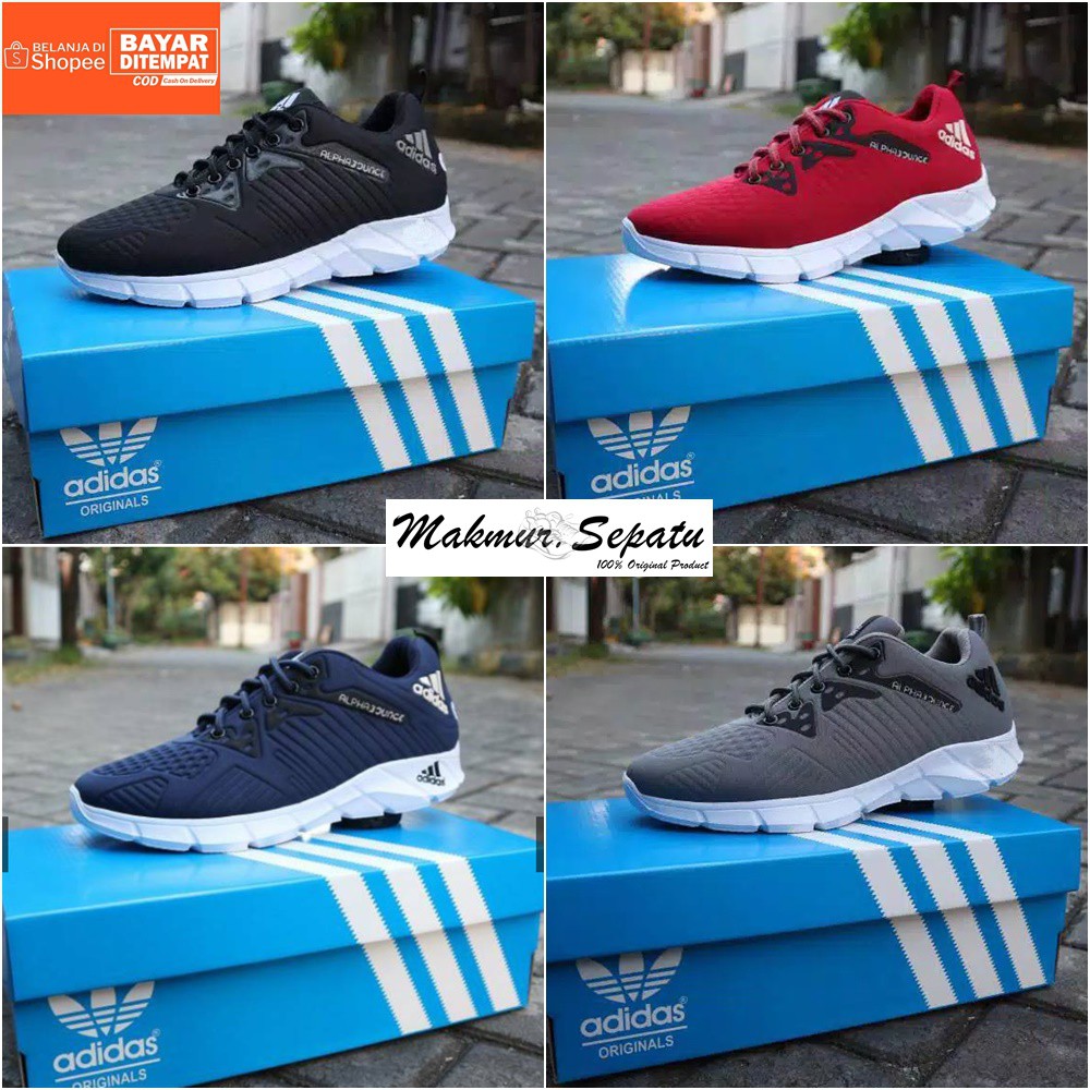 Sepatu Outdoor Running Pria Adidas Alphabounce - Sepatu Olahraga Run Jogging Fitness Fashionable