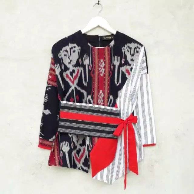 SOVINSKA Atasan Tenun X_23 / RED (Preloved)
