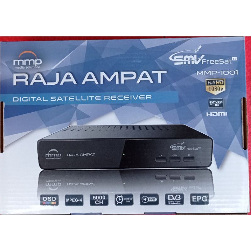 SET TOP BOX DIGITAL RECEIVER RAJA AMPAT MMP SMV Freesat TV