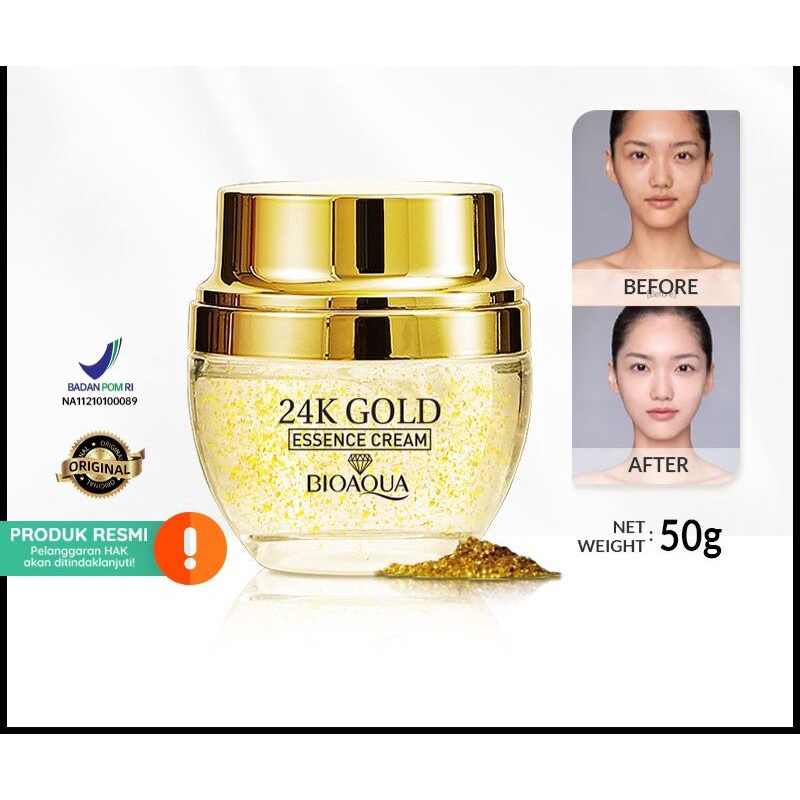 Bioaqua 24K Gold Essence Skin Brightening/Serum Wajah/Essence Cream 50g