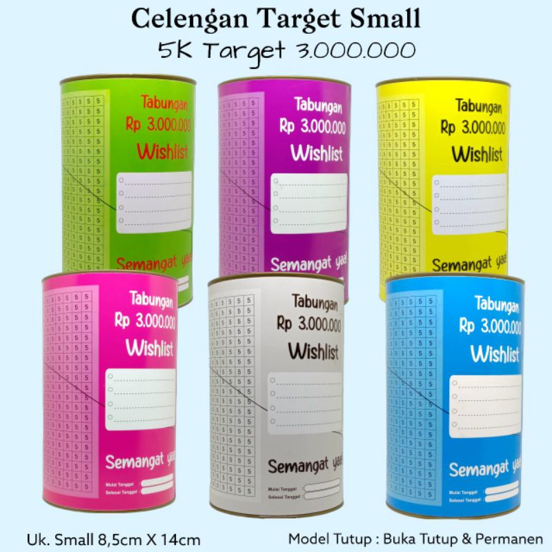 CELENGAN TARGET MURAH 5K TARGET 3JT CELENGAN TABUNGAN TARGET BUKA TUTUP CELENGAN TARGET PERMANEN