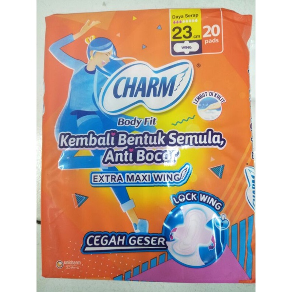Charm wings pembalut wanita isi 20 pads.