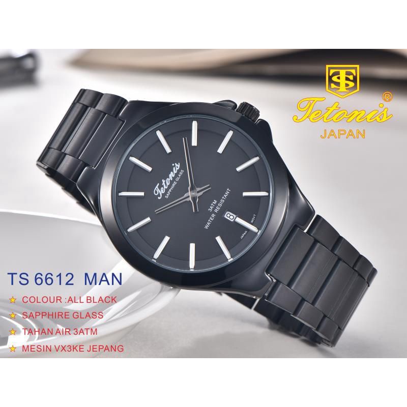 Jam Tangan Pria Tetonis Original 6612 Kaca Saphire Anti Gores Garansi Resmi 1 Tahun