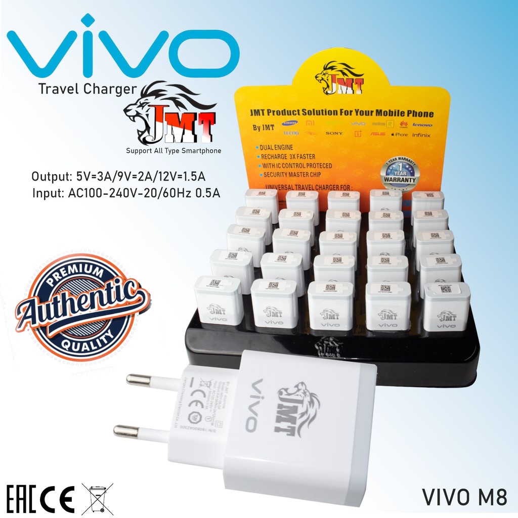 Charger vivo/ BATOK JMT ORI CHARGER VIVO 1USB