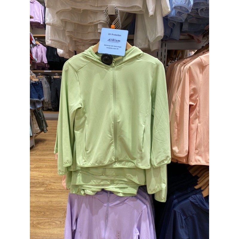AIRISM JAKET UV CUT MESH HOODIE KIDS - UNIQLO