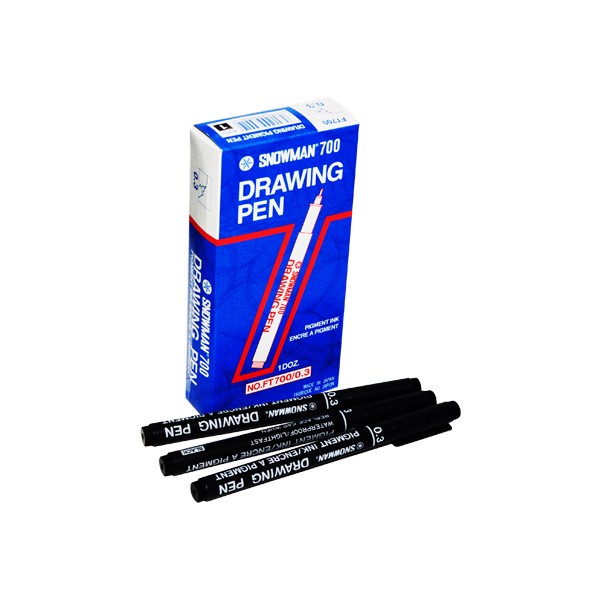 

Pendrawing- Snowman, Drawing Pen Ft-700, Black, 0.3 Mm, 1 Pc -Drawing-Pen.