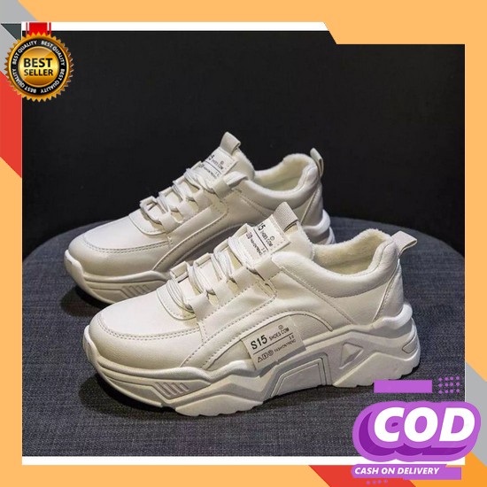 Sepatu Sneakers 2022 Sepatu Wanita Korea Sepatu Putih Sh01 VG36 Rk Collection - Sepatu Sneakers Wani