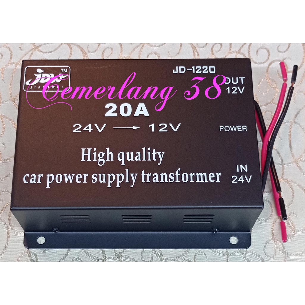 Step Down 20A DC 24V to 12V Car Power Supply Transformer Converter