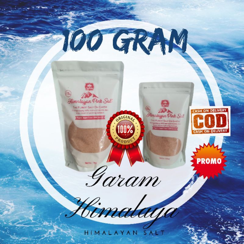 Garam Himalaya 100 gram Natural Pink Himalayan Salt Fine Halus 100gram