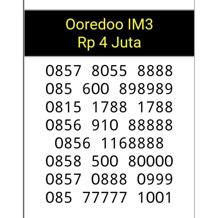 no perdana cantik(0856 910 88888(085 77777 1001)im3 ooredo,terupdate