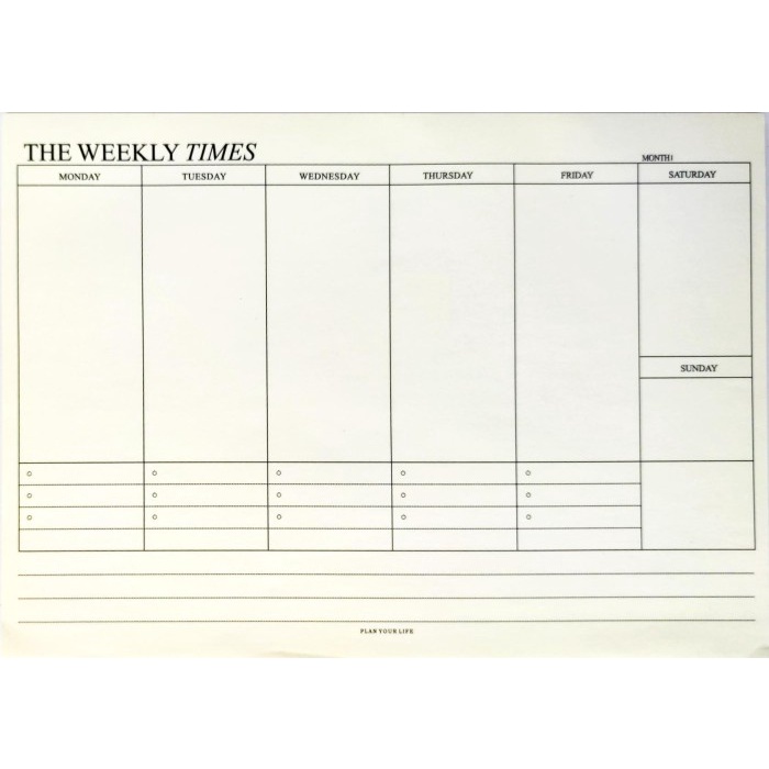 

[RESTOCK] Memopad Planner The Times - Weekly Monthly - Weekly