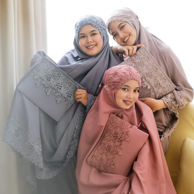 Cotton Inch - Attaya Mukena Khadijah Premium - All Size, Gold