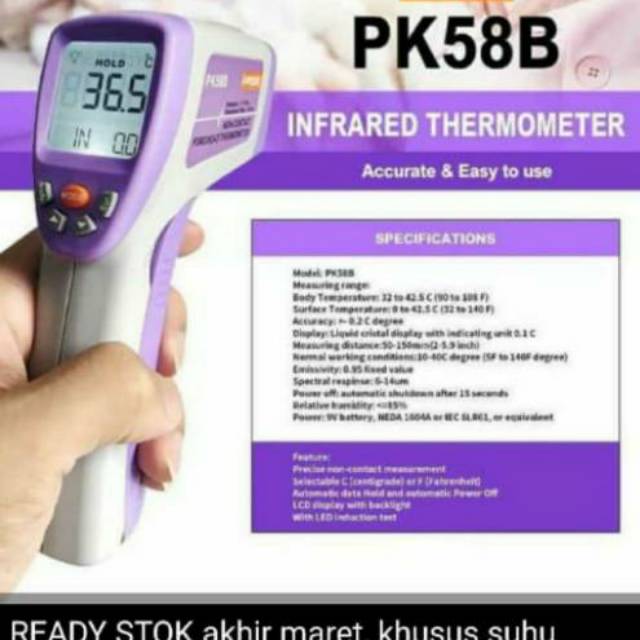 Termogun pengukur suhu manusia PK58B BERGARANSI, CERTIFIED PRODUCT